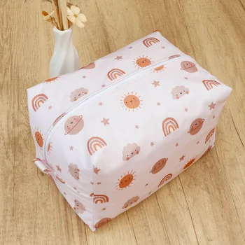 Влажные сухие сумки HappyFlute для детских тканевых подгузников, водонепроницаемая подвесная сумка для подгузников, многоразовая моющаяся сумка для подгузников для детской коляски
