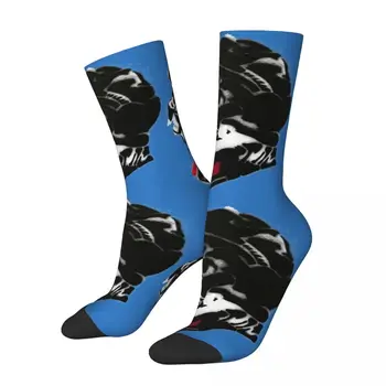 Забавные компрессионные носки для мужчин Коммунистической кот хип-хоп Винтаж граффити молодых Культура Мода творчество Бэнкси мальчиков экипажа носок