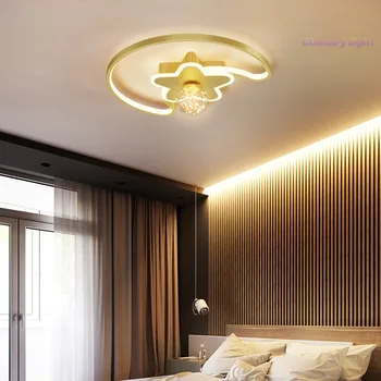 Современный потолочный светильник из кованого железа, Европейская творческая личность, простой бытовой потолочный светильник для гостиной, спальни, домашних светильников